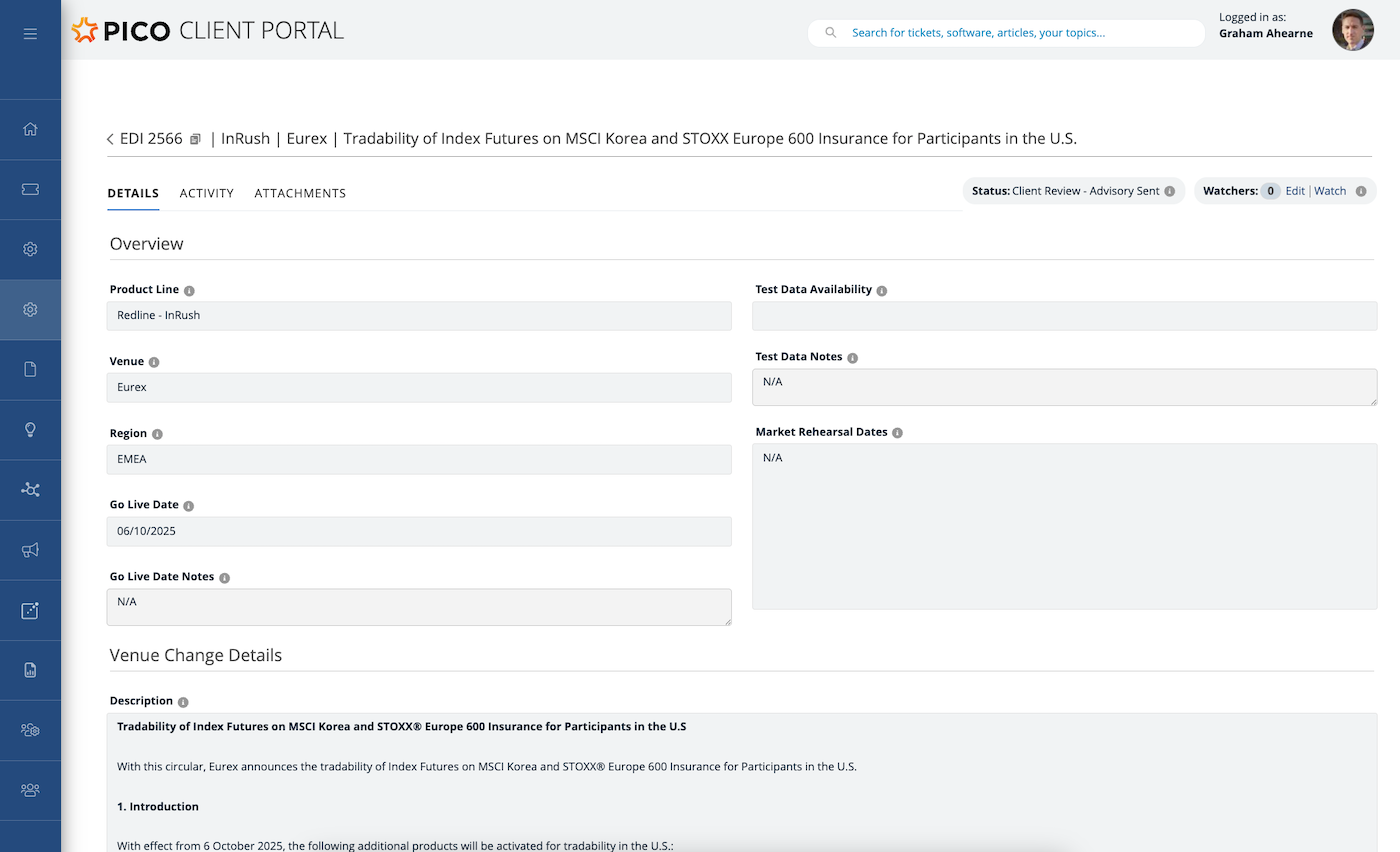 Pico to expand Client visibility around Exchange Driven Initiatives